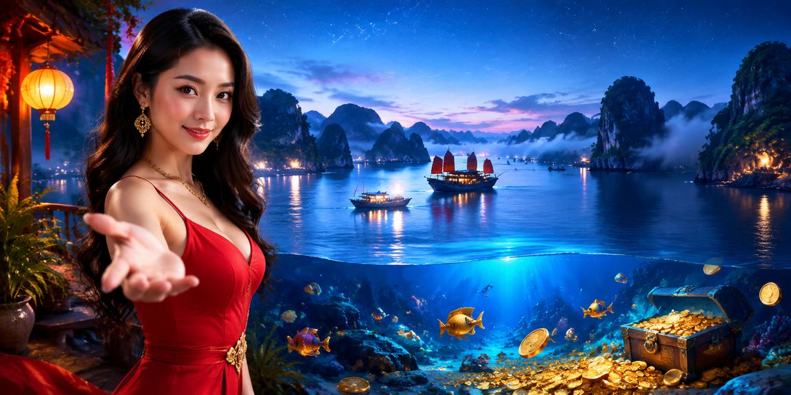 Cảnh lễ hội cá cược casino tại Hạ Long Bay